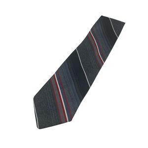 Puritan Special Edition Black Gray Red 100% Polyester Men's Neck Tie Made In USA